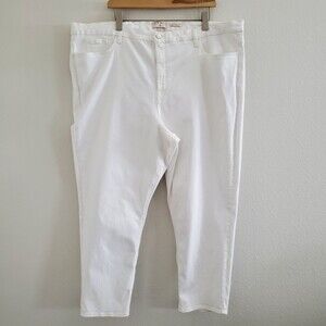 7 For All Mankind Jeans 26 Plus White Jen7 Ankle Straight Casual Stretch Classic